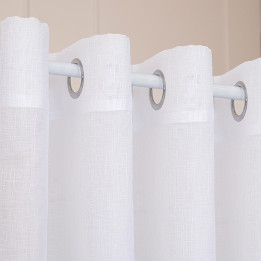 NALA Firana gotowa na przelotkach, szerokość 300cm x wysokość 250cm, kolor 001 biała 002022