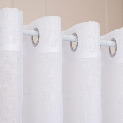 NALA Firana gotowa na przelotkach, szerokość 300cm x wysokość 250cm, kolor 001 biała 002022