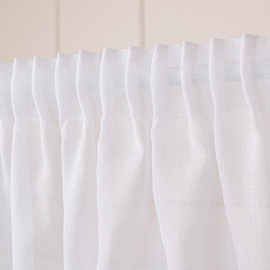 NALA Firana gotowa na taśmie, szerokość 300cm x wysokość 250cm, kolor 001 biała 002022