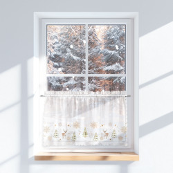 CHOINKI, ZIMOWA OPOWIEŚĆ Zazdrostka woalowa, WOAL, szerokość 100 x wysokość 60cm, kolor 001 biały PBN336