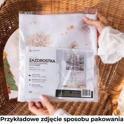 CHOINKI, ZIMOWA OPOWIEŚĆ Zazdrostka woalowa, WOAL, szerokość 100 x wysokość 60cm, kolor 001 biały PBN336