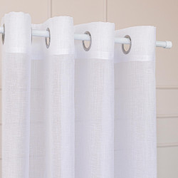 NALA Firana gotowa na przelotkach, szerokość 140cm x wysokość 260cm, kolor 001 biała 002022