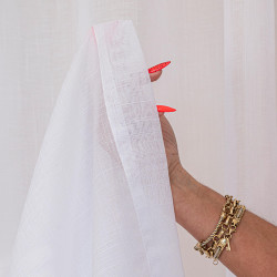 NALA Firana gotowa na przelotkach, szerokość 400cm x wysokość 250cm, kolor 001 biała 002022