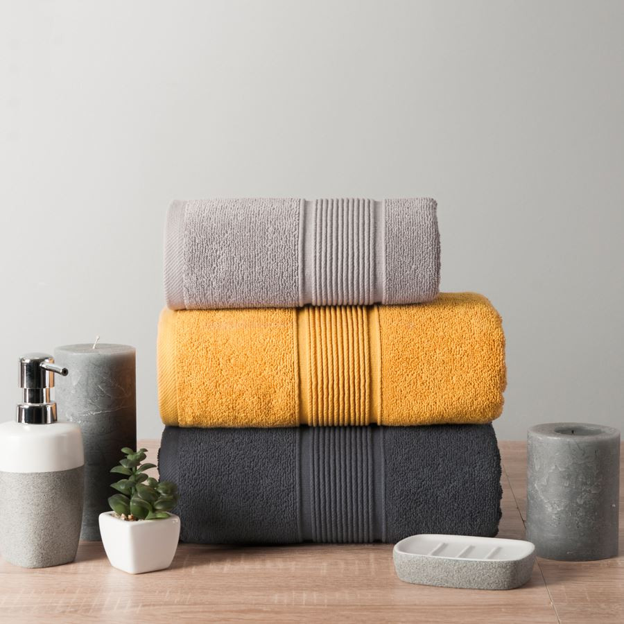 NAOMI Ręcznik, 70x140cm, kolor 012 szary granatowy R00002