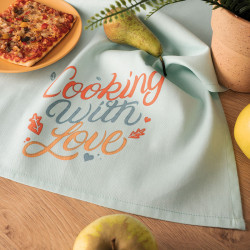 COOKING WITH LOVE Komplet 3 ścierek kuchennych, rozmiar 40x60cm S00012