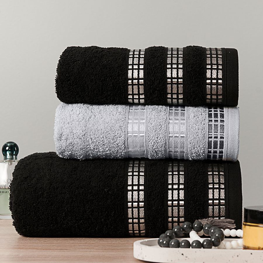 LUXURY Ręcznik, 50x90cm, kolor 539 szary LUXURY