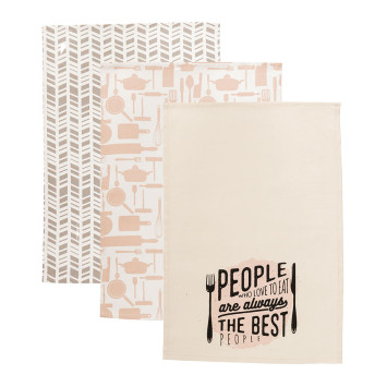 BEST PEOPLE Komplet 3 ścierek kuchennych, rozmiar 40x60cm S00015