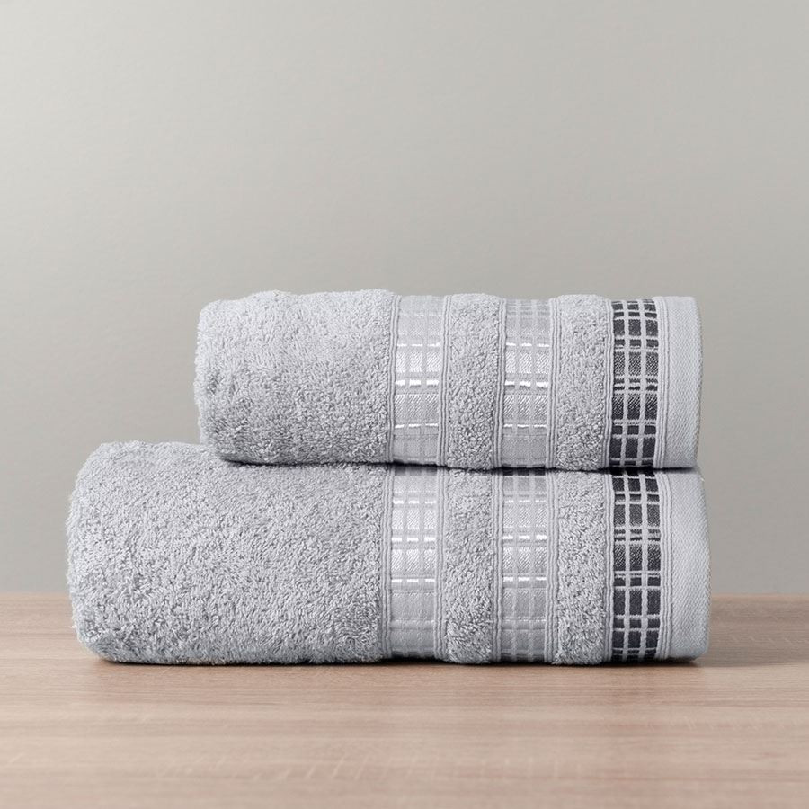 LUXURY Ręcznik, 70x140cm, kolor 539 szary LUXURY