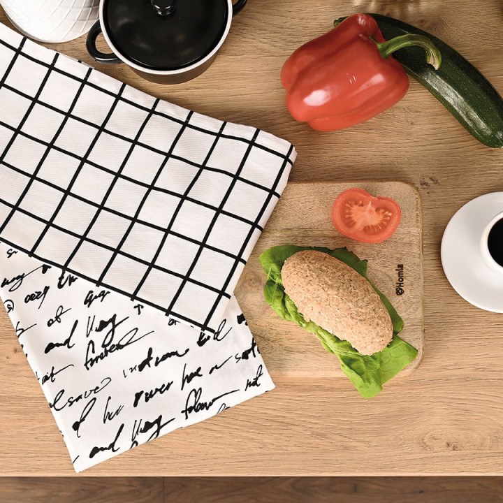GOOD FOOD GOOD MOOD Komplet 3 ścierek kuchennych, rozmiar 40x60cm S00014