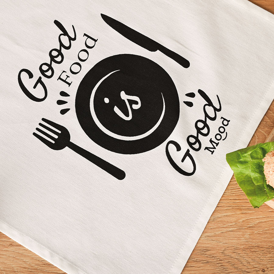 GOOD FOOD GOOD MOOD Komplet 3 ścierek kuchennych, rozmiar 40x60cm S00014