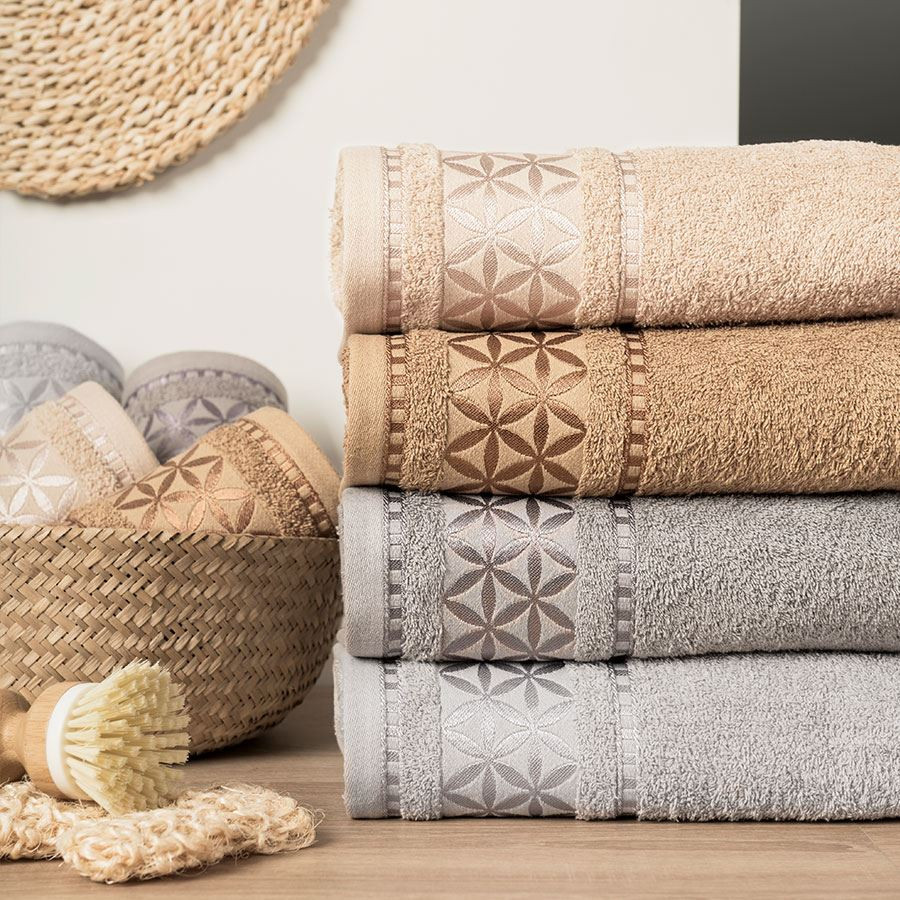 PAOLA Ręcznik, 70x140cm, kolor 712 srebrny PAOLA0