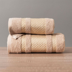 LIONEL Ręcznik, 70x140cm, kolor 790 beżowy ze złotą bordiurą LIONEL