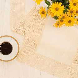 RACHELA Bieżnik z ażurem, szerokość 40 x wysokość 140cm, kolor 012 kremowy 912432