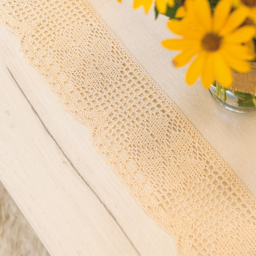 RACHELA Bieżnik z ażurem, szerokość 40 x wysokość 140cm, kolor 012 kremowy 912432