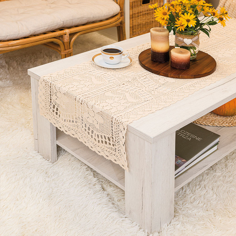 INESS Bieżnik ażurowy, szerokość 60 x wysokość 120cm, kolor 012 kremowy 913501