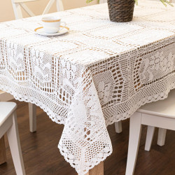INESS Obrus ażurowy, szerokość 140cm x wysokość 240cm, kolor 001 biały 913501