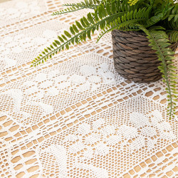 INESS Obrus ażurowy, szerokość 140cm x wysokość 220cm, kolor 001 biały 913501