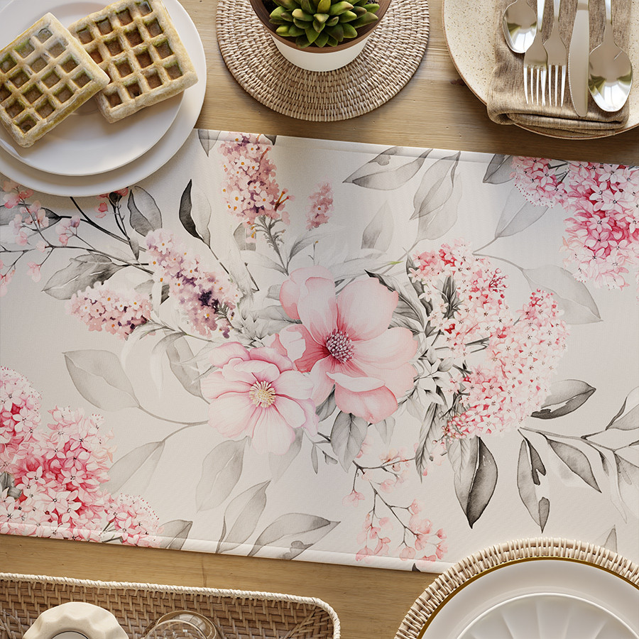 AZALEA Bieżnik NINA WODOODPORNA obszyty listwą, 38x140cm, kolor 001 P00225