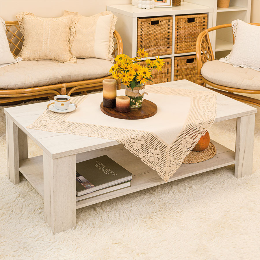 RACHELA Serweta z ażurem, szerokość 85 x wysokość 85cm, kolor 012 kremowy 912432