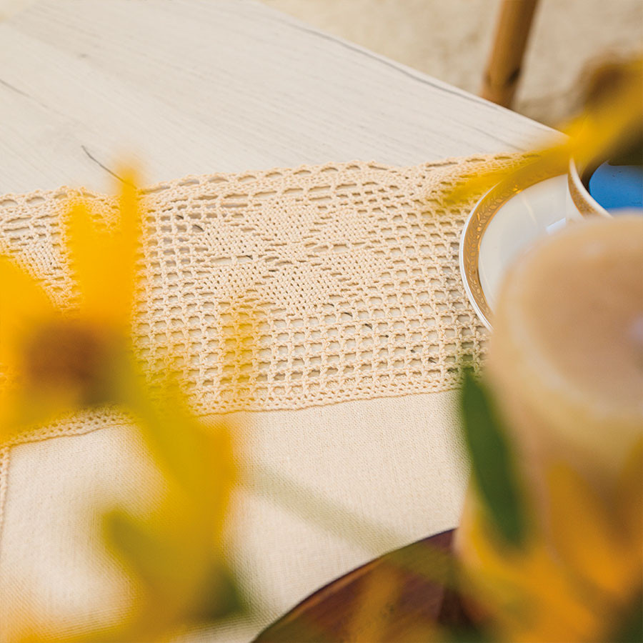 RACHELA Serweta z ażurem, szerokość 85 x wysokość 85cm, kolor 012 kremowy 912432