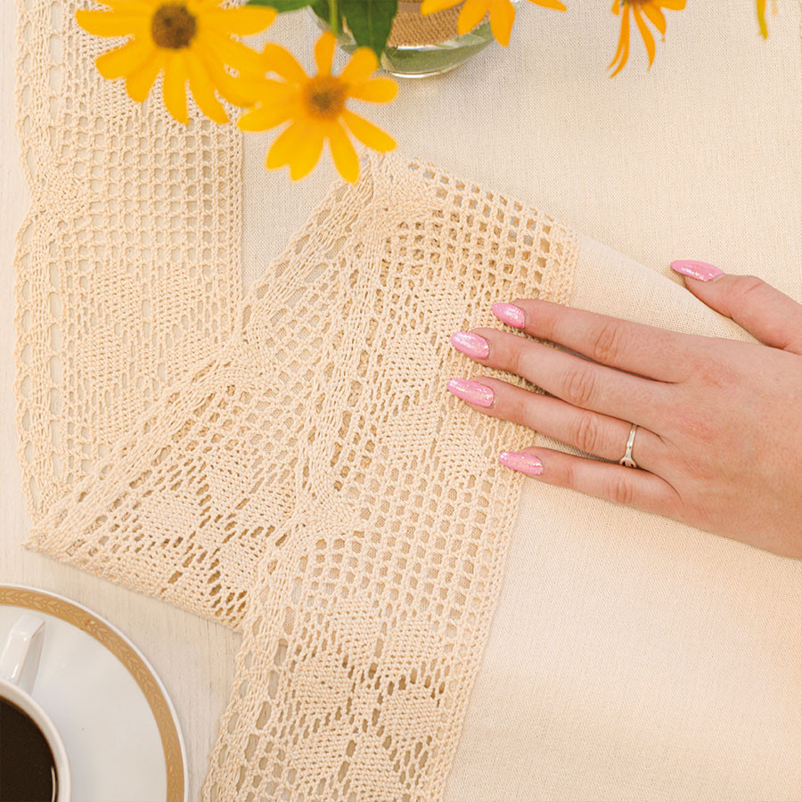 RACHELA Serweta z ażurem, szerokość 85 x wysokość 85cm, kolor 012 kremowy 912432