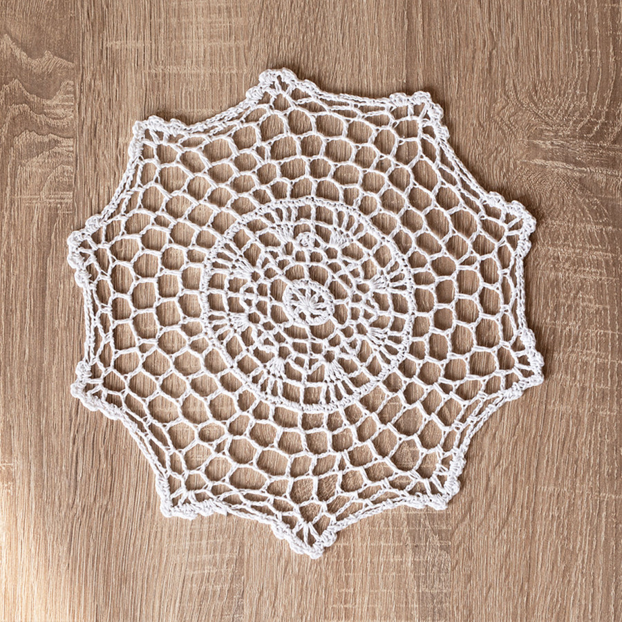 Serweta z ażurem, szerokość 25cm x wysokość 25cm, kolor 001 biały 914166