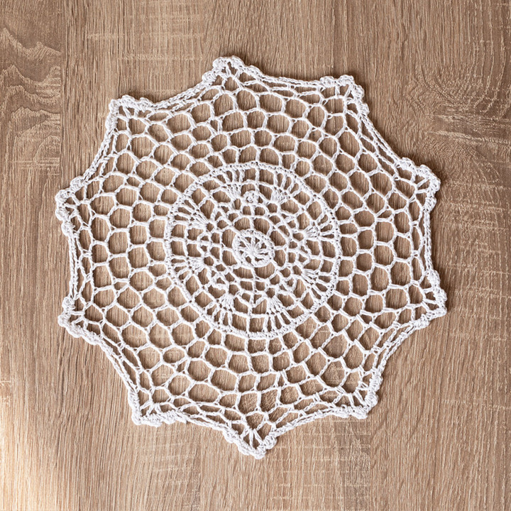 Serweta z ażurem, szerokość 25cm x wysokość 25cm, kolor 001 biały 914166