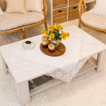 RACHELA · Serweta z ażurem · 85x85 cm · kolor biały