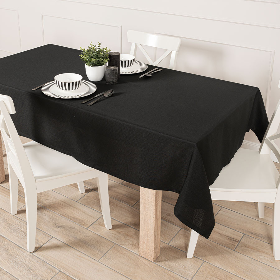 ARUBA Obrus wodoodporny, 140x220cm, kolor 111 czarny 759330