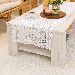 INESS Bieżnik ażurowy, szerokość 50 x wysokość 100cm, kolor 001 biały 913501