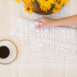 INESS Bieżnik ażurowy, szerokość 50 x wysokość 100cm, kolor 001 biały 913501