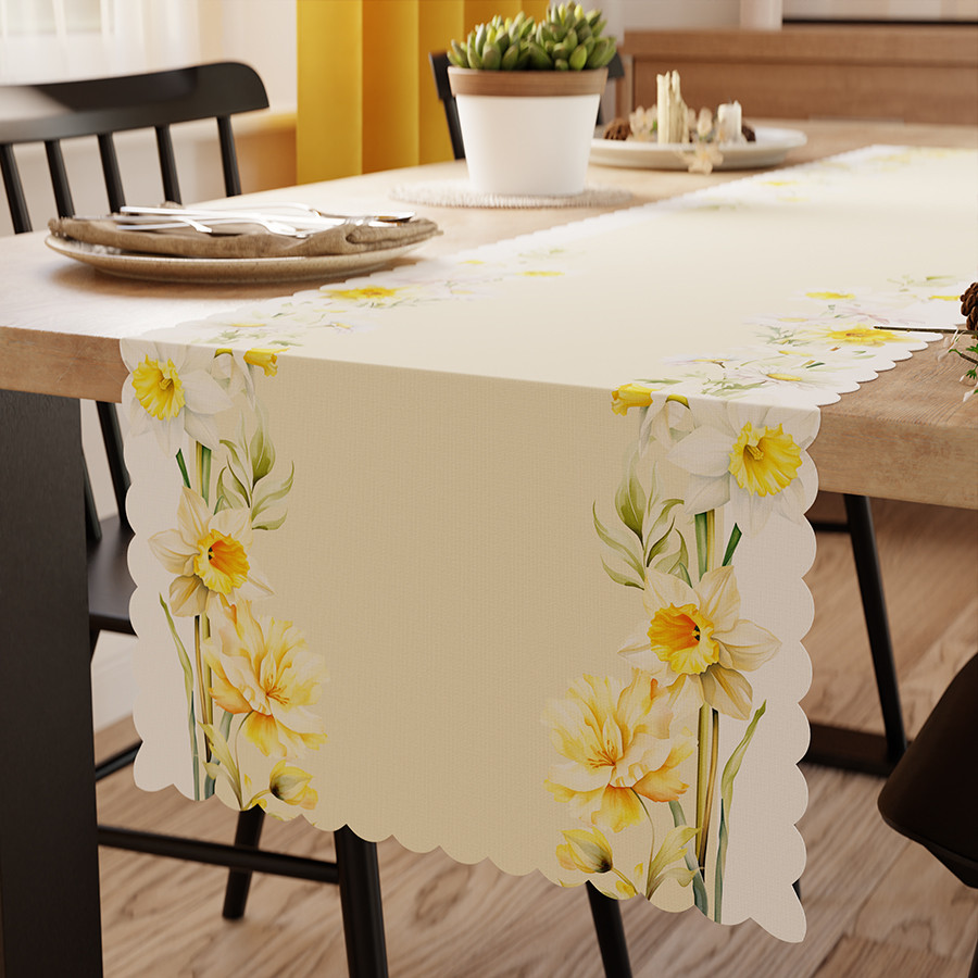 WIOSENNA POLANA Bieżnik NINA WODOODPORNA, 38x160cm, kolor 002 beżowy P00208