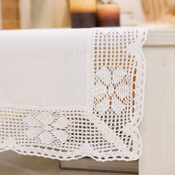 RACHELA Bieżnik z ażurem, szerokość 50 x wysokość 100cm, kolor 001 biały 912432