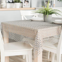 Bianca Obrus gipiurowy, kolor szary 005 z lurexem, rozmiar 140x180cm 061757