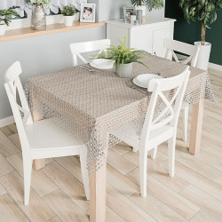 Bianca Obrus gipiurowy, kolor szary 005 z lurexem, rozmiar 140x180cm 061757