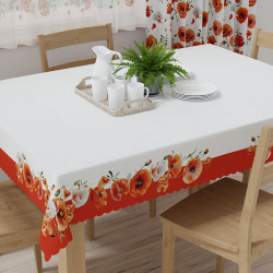 MAKI Obrus wodoodporny, 140x180cm, kolor 001 czerwony z paskiem P00043