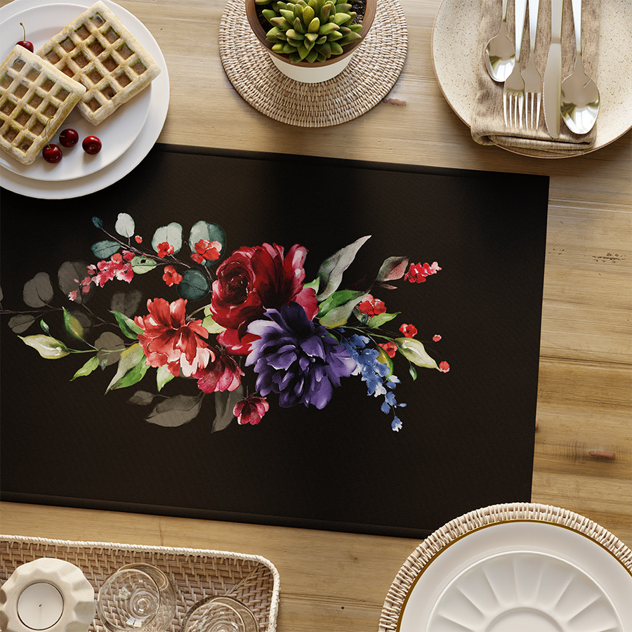 JOLANDA Bieżnik NINA WODOODPORNA, listwa 38x140cm, kolor 002 czarny P00134