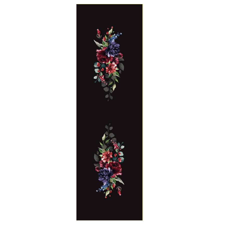 JOLANDA Bieżnik NINA WODOODPORNA, listwa 38x140cm, kolor 002 czarny P00134