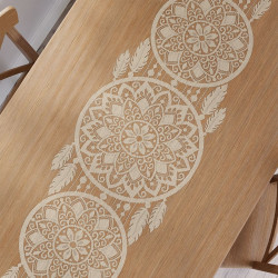 ALIA Bieżnik żakardowy gotowy, łapacz snów, szerokość 44 x wysokość 224cm, kolor 002 naturalny/beż 001390