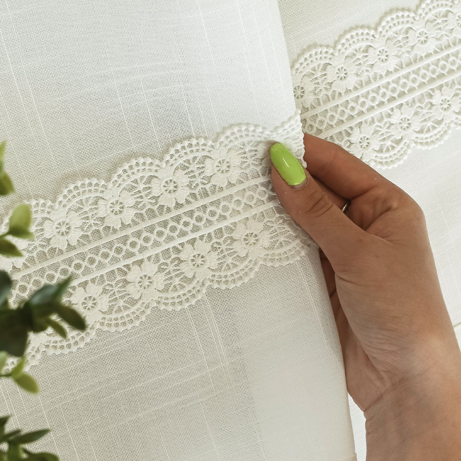 SEVILLA Bieżnik z gipiurą, szerokość 35cm x wysokość 175cm, kolor 001 biały 202551