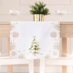 CHOINKI, ZIMOWA OPOWIEŚĆ Bieżnik NINA WODOODPORNA, 38x140cm, kolor 001 biały PBN336