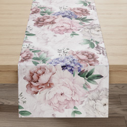 PEONI Bieżnik wodoodporny VELVET, 40x160cm, kolor 001 różowy TD0006