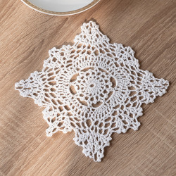 Serweta z ażurem, szerokość 15cm x wysokość 15cm, kolor 001 biały 912869