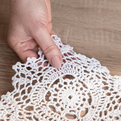 Serweta z ażurem, szerokość 15cm x wysokość 15cm, kolor 001 biały 912869