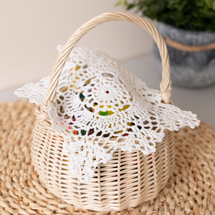 Serweta z ażurem, szerokość 15cm x wysokość 15cm, kolor 001 biały 912869