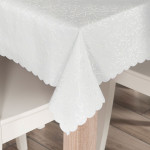 FLORA · Obrus wodoodporny · 140x200 cm · kolor kremowy