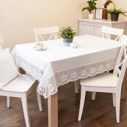 RACHELA Obrus z ażurem, szerokość 110cm x wysokość 160cm, kolor 001 biały 912432