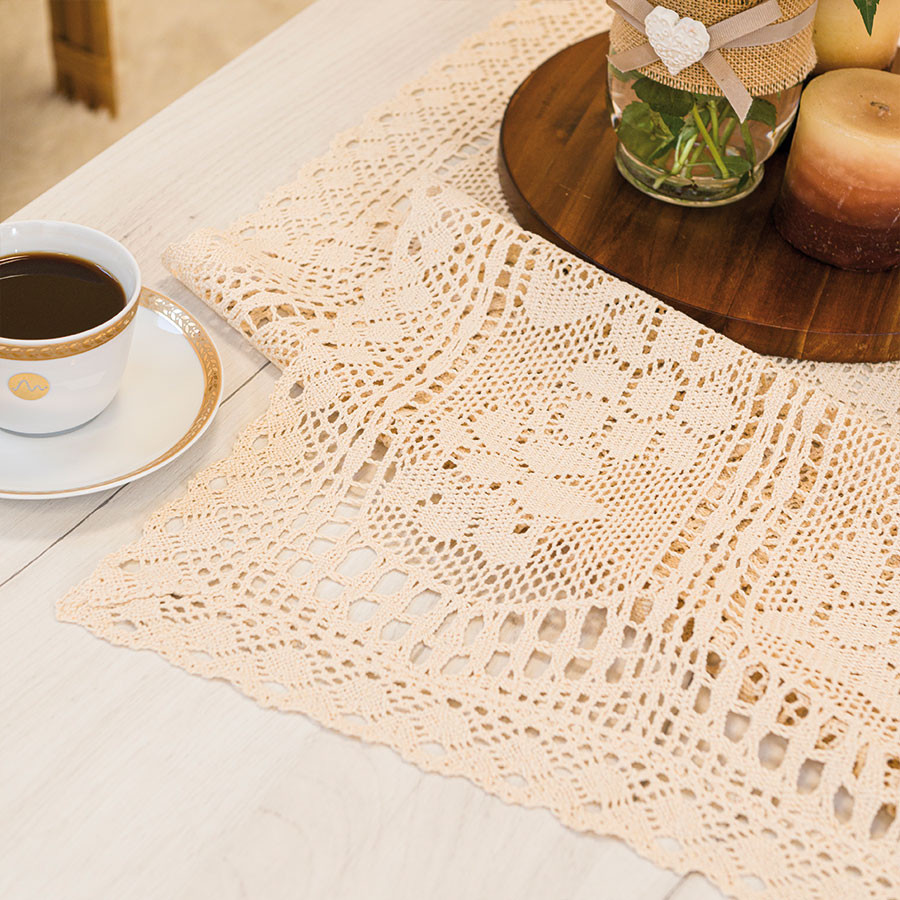 INESS Bieżnik ażurowy, szerokość 40 x wysokość 160cm, kolor 012 kremowy 913501