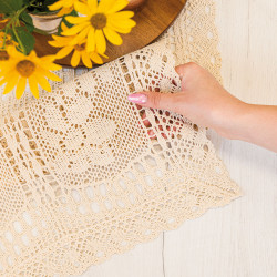 INESS Bieżnik ażurowy, szerokość 40 x wysokość 160cm, kolor 012 kremowy 913501