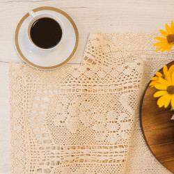 INESS Bieżnik ażurowy, szerokość 50 x wysokość 100cm, kolor 012 kremowy 913501